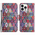 Miniatyrbillede 1 af 2: Wonderland iPhone 14 Pro flip etui - Kalejdoskop Multicolor