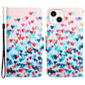 Miniatyrbillede 1 af 2: Wonderland iPhone 14 flip etui - Kærlighedshjerte Multicolor