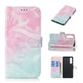 Miniatyrbillede 1 af 2: Huawei P30 mønstret etui - Lyserød/Blå Marmor Multicolor