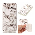 Miniatyrbillede 1 af 2: Huawei P10 Lite stilrent silikonecover med marmor stil - Hvid/sort White