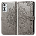 Miniatyrbild 1 av 2: Mandala läder Samsung Galaxy M23 fodral - Silver/Grå Silvergrå