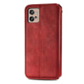 Pikkukuva 2 / 6: Nahkakotelo With A Stylish Rhombus Imprint For Motorola Moto G32 - Punainen Red