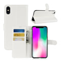 Miniatyrbild 1 av 2: iPhone XR mobilfodral syntetläder silikon stående plånbok - Vit Vit