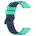 Miniatyrbild 3 av 5: 20 mm dubbelfärgat klockarmband i silikon för Garmin-klocka - Teal Midnattsblå Blå