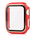 Miniatyrbild 1 av 2: Apple Watch SE 2022 (40mm) dual color electroplating cover with tempered glass - Red / Gold Röd