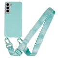 Miniatyrbillede 1 af 2: Tyndt TPU-etui med mat finish og justerbar strop til Samsung Galaxy S22 - Lysegrøn Green