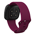 Pikkukuva 1 / 2: Fitbit Sense 2 / Versa 4 silikonikellon hihna - Viininpunainen Koko: L Red