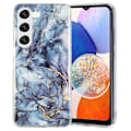 Miniatyrbillede 1 af 6: Marble Samsung Galaxy A14 Etui - Grå Silver grey