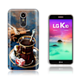 Miniatyrbillede 1 af 2: LG K10 2017 softlyfit præget TPU-etui - Kaffe I Hofstil Blue