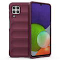 Pikkukuva 1 / 2: Pehmeä kahva muotoiltu kuori Samsung Galaxy A22 4G - Viininpunainen Red