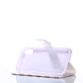 Miniatyrbild 2 av 2: iPhone Xr mobilfodral syntetläder silikon plånbok stående tryckmönster - Ränder och hjärtan Rosa