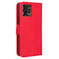 Miniatyrbillede 2 af 2: Stilfuldt Læder Etui med Pung til Motorola Moto G72 - Rød Red