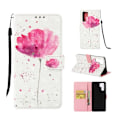 Miniatyrbillede 1 af 2: Huawei P30 Pro lysspot læder flip etui - Rød Blomst Red
