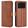 Pikkukuva 1 / 2: Xiaomi Poco M4 Pro nahkainen lompakokkotelo - Vaalean Ruskea Brown