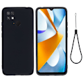 Miniatyrbillede 1 af 6: Matte Liquid silikone cover til Xiaomi Poco C40 - Sort Black