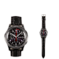 Miniatyrbillede 2 af 2: Samsung Gear S3 erstatnings-urrem i kunstlæder med krokodille tekstur - Sort Black