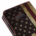 Miniatyrbillede 2 af 2: Moberg Microsoft Lumia 550 Læder Etui - Retro Amerikansk Flag Multicolor