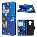 Miniatyrbillede 1 af 2: Wonderland Nokia 5.3 Etui - Guld Sommerfugle Multicolor