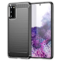 Miniatyrbillede 1 af 2: Carbon Flex Etui Samsung Galaxy S20 - Sort Black