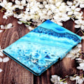 Pikkukuva 2 / 2: Huawei MediaPad M5 Lite 10 kuvio nahkainen flip case - Aalto Blue
