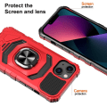 Miniatyrbillede 3 af 6: Bulksourcing iPhone 13 mini 5,4 tommer Kickstand Design Stødsikker luftpude Bumpresistent og fleksibel hybrid telefonetui - Rød Red