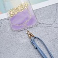Miniatyrbild 2 av 2: Universal crossbody-nackrem i läder med transparent dyna - Baby Blå Blå