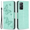 Pikkukuva 1 / 2: Butterfly Xiaomi Redmi Note 11S 5G / Xiaomi Redmi Note 11 Pro nahkakotelo - Vihreä Green