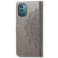 Miniatyrbild 2 av 2: Mandala läder Nokia G11 / Nokia G21 fodral - Silver/Grå Silvergrå