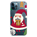Miniatyrbillede 1 af 5: iPhone 14 Pro Funny Christmas Pattern Design Phone Case Soft Flexible Slim stødsikkert Anti-Fingerprint Cover - Santa Claus Brings Presents Red