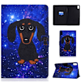 Miniatyrbild 1 av 2: Huawei MatePad 10.4 läderfodral med coolt mönster - Hund Blå