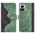 Miniatyrbillede 1 af 2: To Farvet Læder Flip Case til Motorola Edge 30 Ultra / X30 Pro - Grøn Green