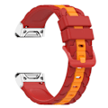 Miniatyrbillede 4 af 6: 22 mm silikone-urrem til Garmin-ur - Rød / Gul Red