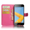 Miniatyrbillede 2 af 2: HTC A9s stilfuldt læder-etui m. kortholder - Hot Pink Pink
