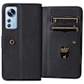 Pikkukuva 6 / 6: 10-slot Lompakko Suojakotelo For Xiaomi 12 Lite - Musta Black