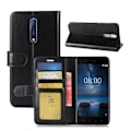 Miniatyrbillede 1 af 2: Nokia 8 Etui i ægte læder - Sort Black
