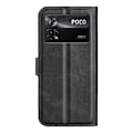 Pikkukuva 2 / 2: Xiaomi Poco X4 Pro 5G nahkainen lompakokkotelo - Musta Black