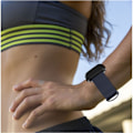 Miniatyrbild 2 av 2: Fitbit Versa klockarmband litchi textur genuin läder reglerbart - Mörkblå Blå