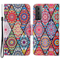 Pikkukuva 1 / 2: Wonderland Samsung Galaxy S22 Läppäkotelo - Rhombic Totem Multicolor