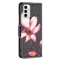 Pikkukuva 2 / 2: Wonderland Samsung Galaxy M23 flip kuoret - Vaaleanpunainen Kukka Black