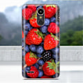 Miniatyrbillede 2 af 2: LG K10 2017 softlyfit præget TPU-etui - Jordbær Og Blåbær Red