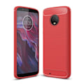 Pikkukuva 1 / 2: Motorola Moto G6 hiilikuituinen harjattu kotelo - Punainen Red