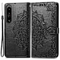 Miniatyrbillede 1 af 2: Mandala Sony Xperia 1 Iv Flip Etui - Sort Black