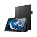 Pikkukuva 1 / 2: Amdrup Litsi Pintainen Nahkakotelo Lenovo Tab 2 A10-30 X30F Tabletille - Musta Black