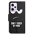 Miniatyrbild 3 av 6: Wonderland Xiaomi Poco X5 / Redmi Note 12 Flip Fodral - Don't Touch My Phone Svart