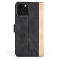 Pikkukuva 2 / 2: Kaksivärinen nahkainen läppäkotelo iPhone 11 Pro Max - Musta Black