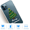 Miniatyrbillede 2 af 5: iPhone 14 Pro Funny Christmas Pattern Design Phone Case Soft Flexible Slim stødsikkert Anti-Fingerprint Cover - Juletræ Green