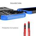 Miniatyrbillede 2 af 2: iPhone 14 Pro 6,1 tommer Anti-ridse Cool Tire Texture Phone Case Kickstand Feature Hard Bumpresistent Soft Flexible Well-protected Cover - Sort Black