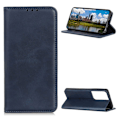 Pikkukuva 1 / 2: Lompakko-style Aitoa Nahkaa Läppäkotelo For Samsung Galaxy S21 Ultra - Sininen Blue