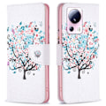 Miniatyrbillede 1 af 6: Wonderland Xiaomi 13 Lite / Civi 2 Flip Etui - Blomst Træ Pink