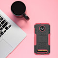 Miniatyrbillede 2 af 2: Motorola Moto Z3 Play cool dæk kickstand hybrid case - Rose Pink